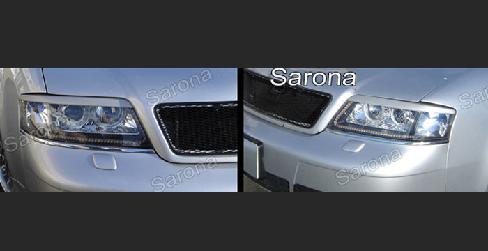 Custom Audi A6 Eyelids  Sedan (2002 - 2004) - $79.00 (Manufacturer Sarona, Part #AD-005-EL)